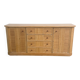Large coastal rattan and bamboo sideboard credenza, 1980s
