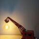 Vintage old metal toy lamp with bulbs