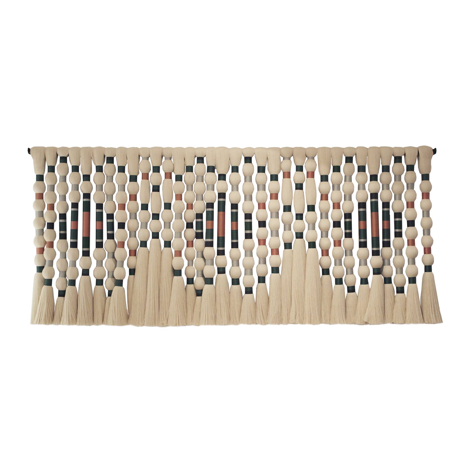 Contemporary Geometric Artisian Raw Cotton South American Sculpture / Tape