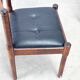 Set of six leather "Carimate" dining chairs by Vico Magistretti for Cassina