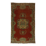 One-of-a-kind turkish handwoven vintage rug - rustic vintage charm 268x 172