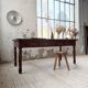 Table de ferme ou table de drapier noyer massif 1900
