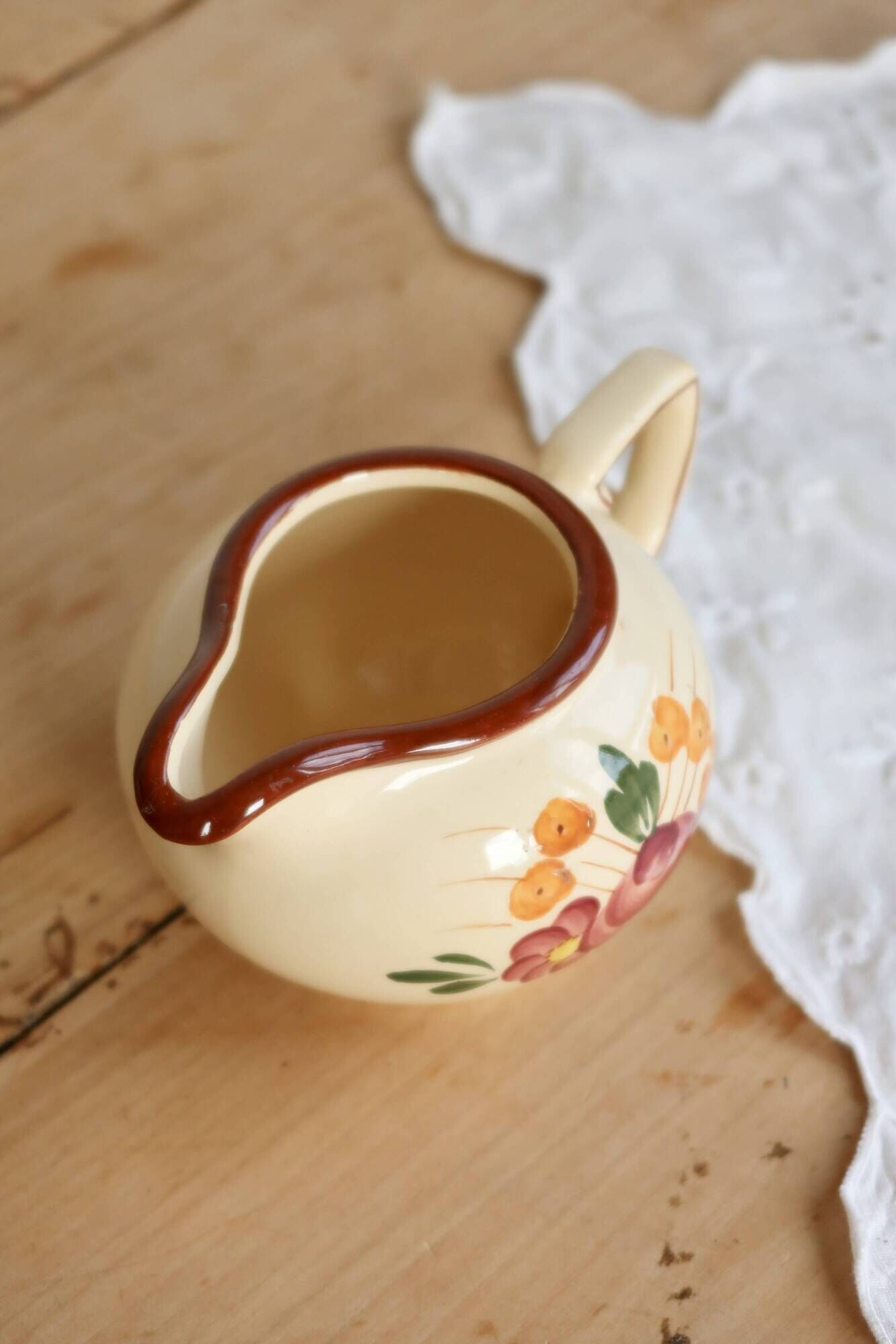 Pot à lait vintage faïence Longchamp modèle Agen