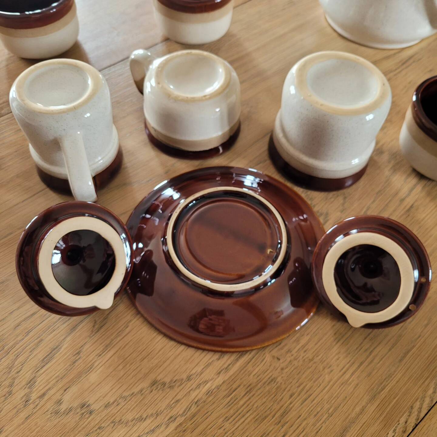 Glazed stoneware coffee service