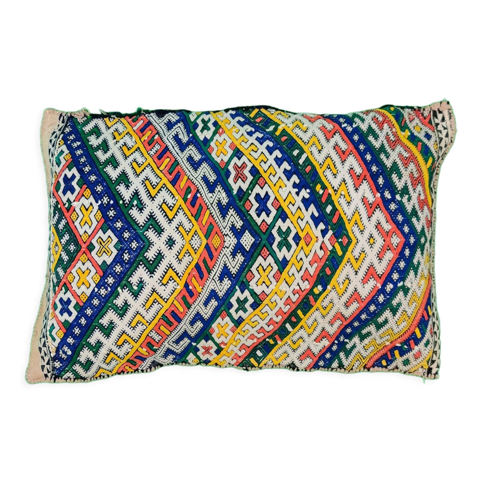 Berber kilim cushion color Azilal