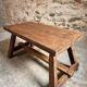 19th Century French Oak Farmhouse Bench - Handcrafted Rustic Work Table