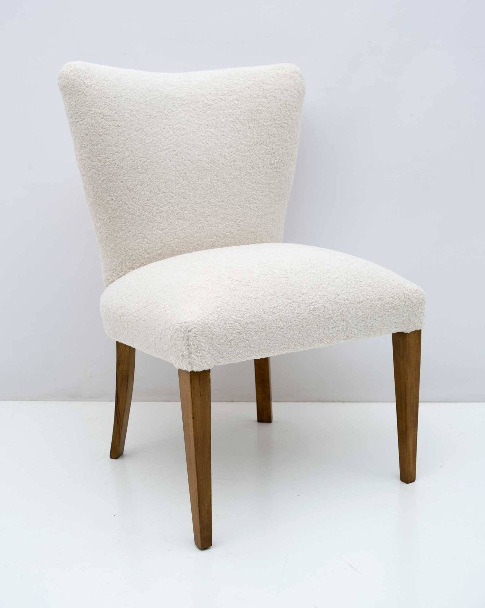 Mid-Century Modern Italian Bouclé Small Armchair, 1950s
