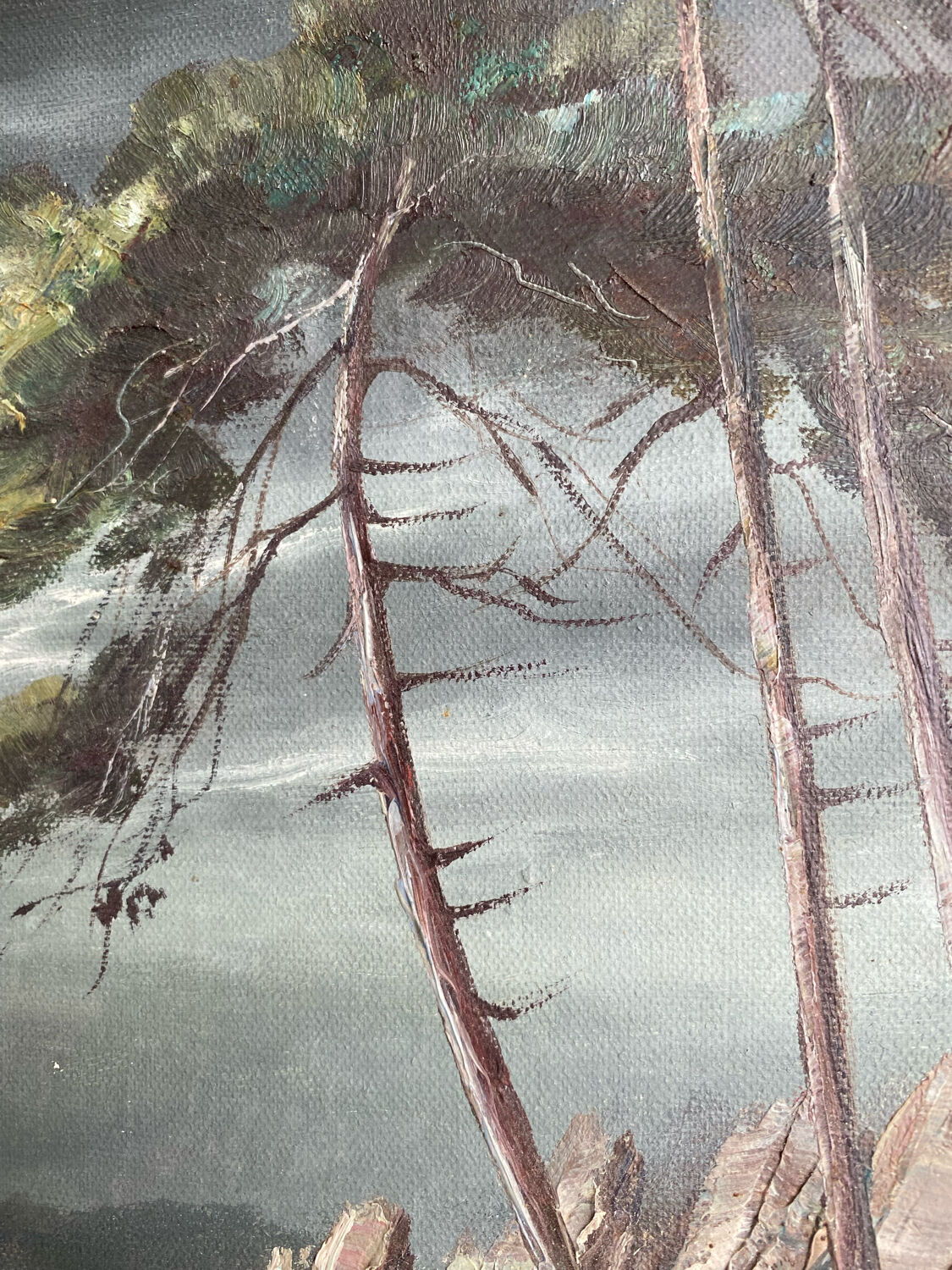 Marine painting on canvas