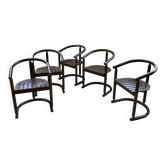 5 chaises Allmimö années 80