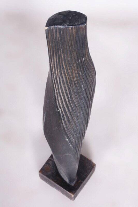 Vintage Art Deco Statue in Linden Wood, 1920s