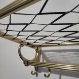 Coat rack in gold aluminum from the 50s and 60s