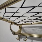 Coat rack in gold aluminum from the 50s and 60s