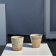 Set of 2 cups in Indonesian ceramic (brown & speckled glazed matte)