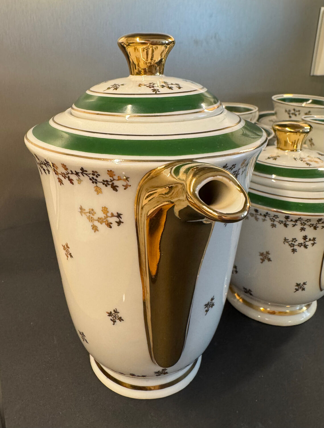 Limoges porcelain coffee service – Luf brand