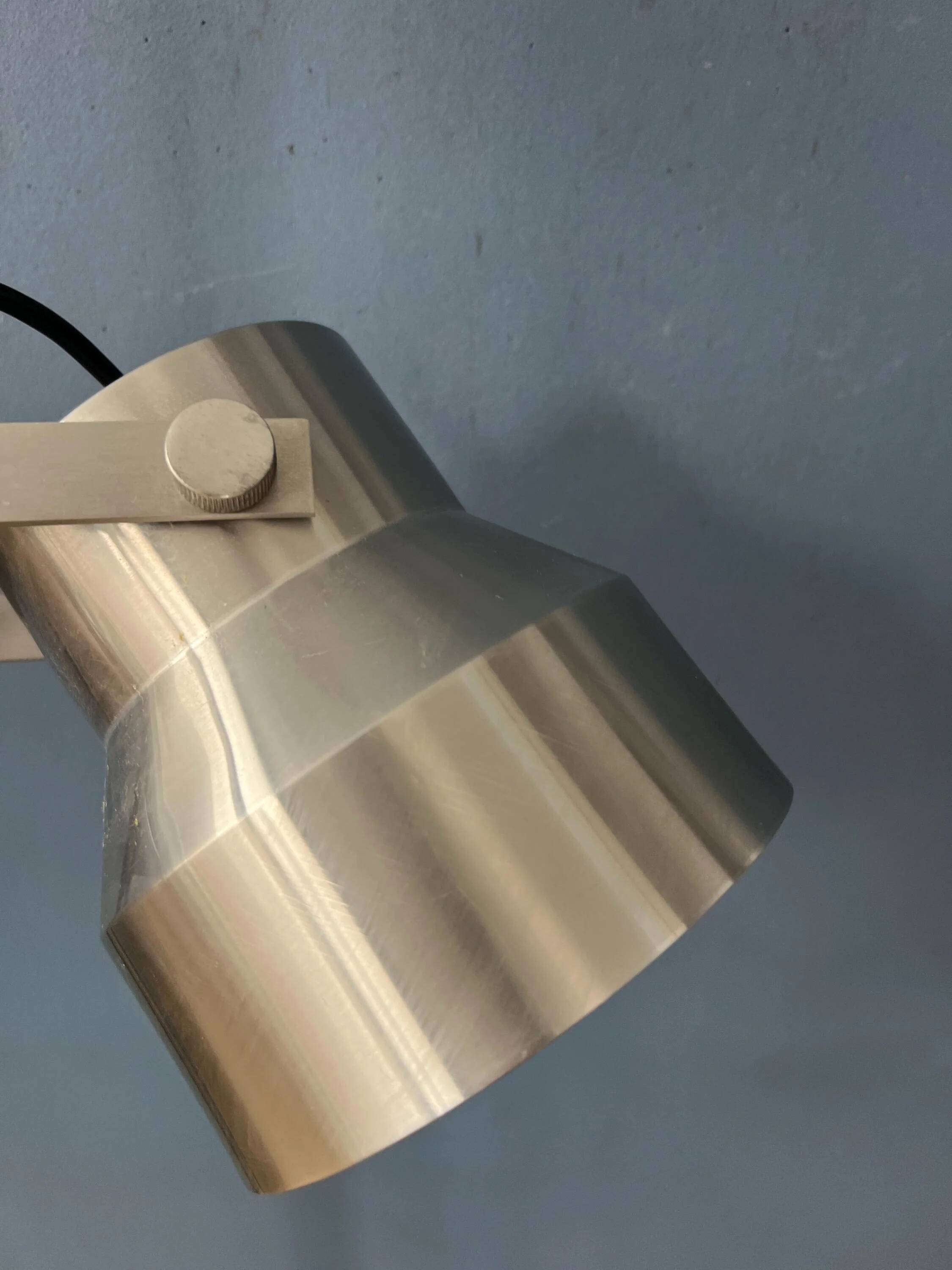 Silver vintage floor lamp Dijkstra Space Age