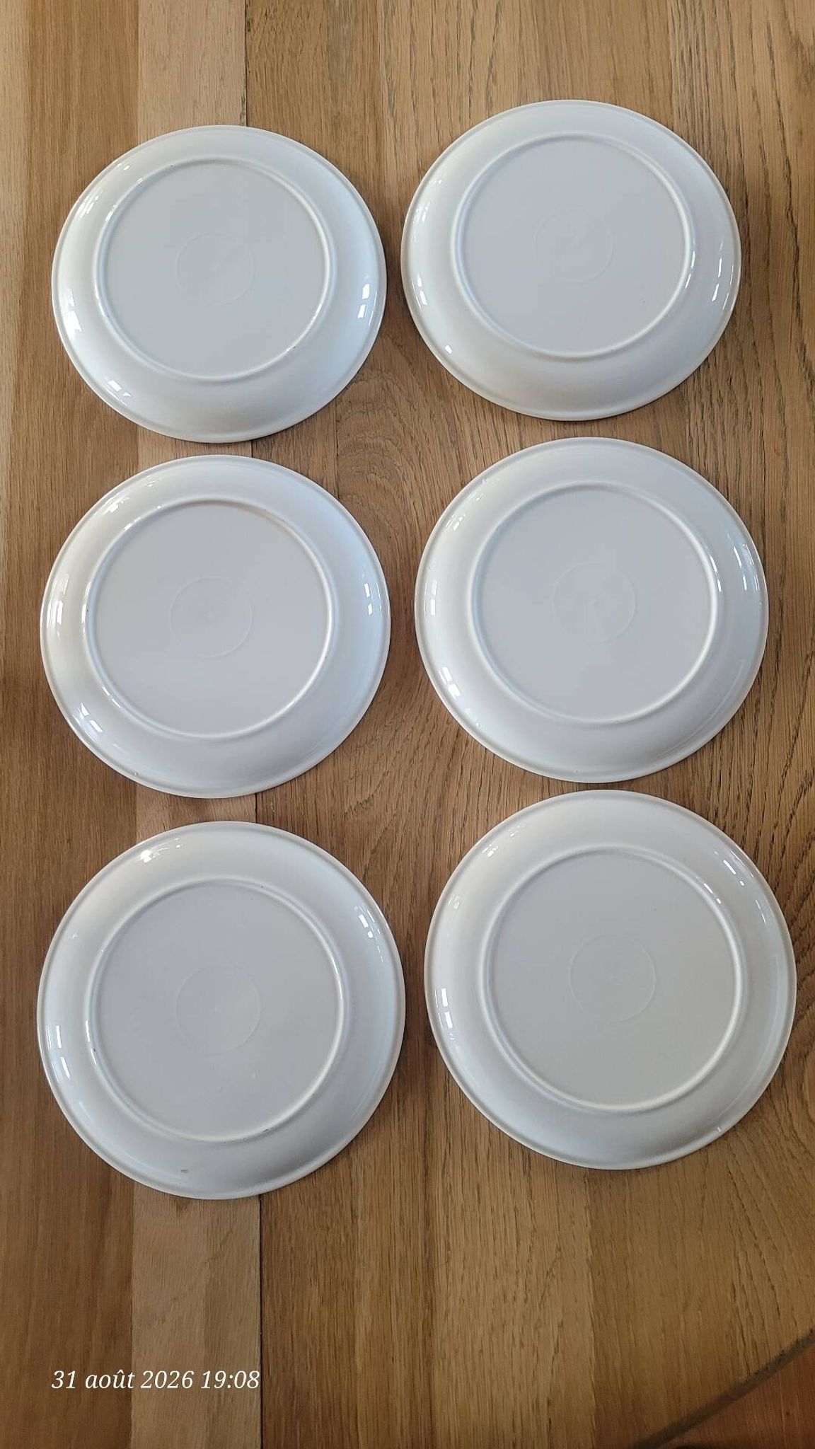 6 assiettes à fromage rétro