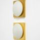 Two 1970s brass wall lamps by Rolf Krüger for Heinz Neuhaus Leuchten
