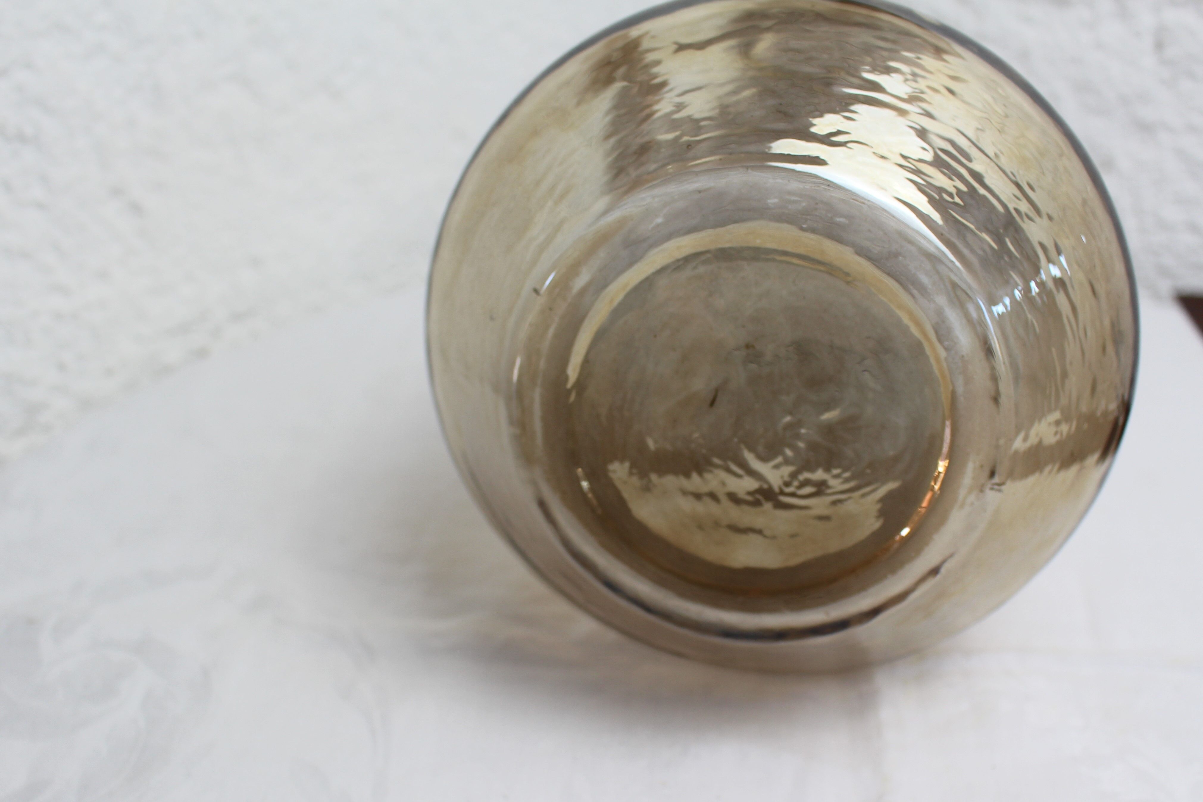 Golden glass vase "Palme"