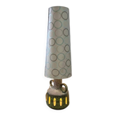 Lampe sur pied vintage en céramique avec base éclairée