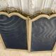 Italian brass fire screen with 4 panels