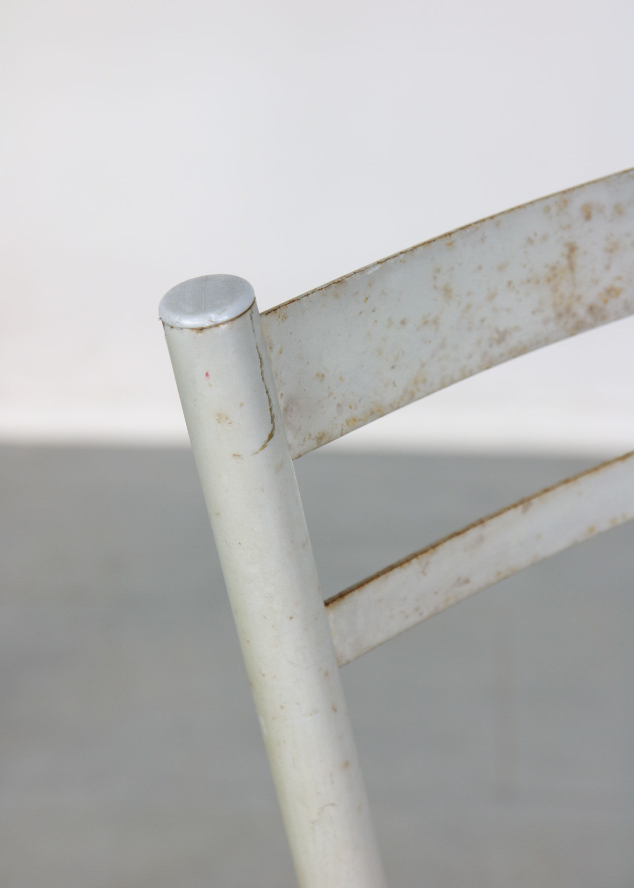 Vintage italian straw and metal chair