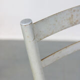 Chaise italienne vintage en paille et métal