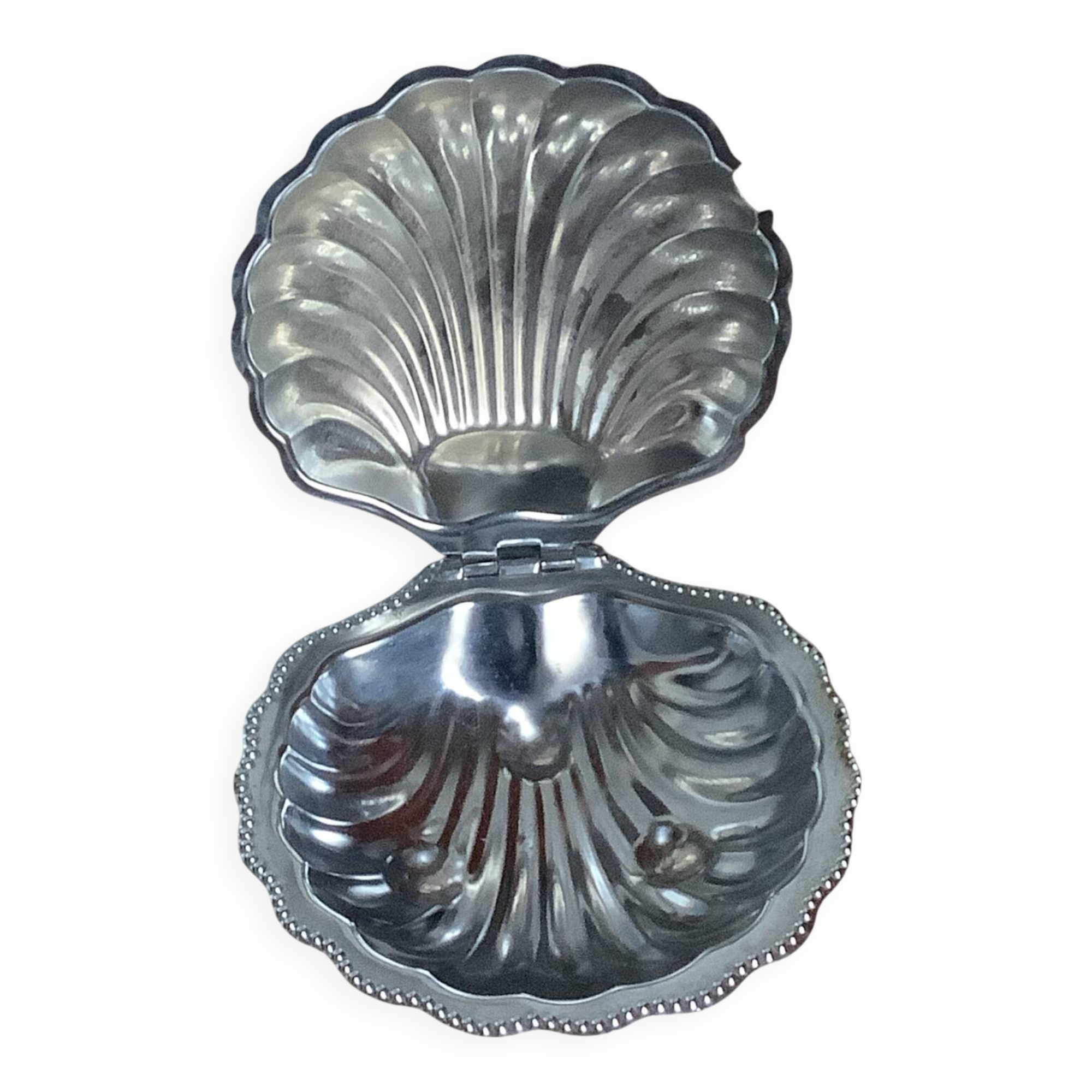 Silver Shell Butter Dish