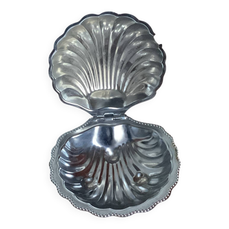 Silver Shell Butter Dish
