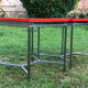Red square tables