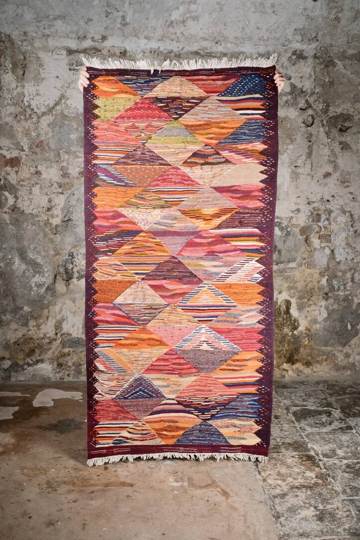 Kilim berbère multicolore, Maroc