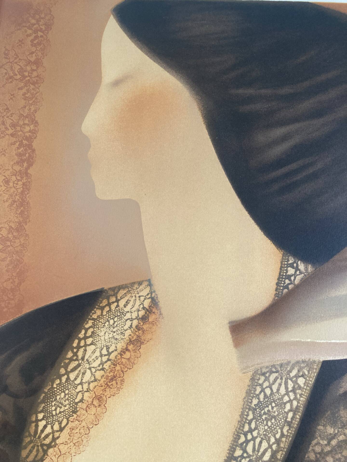 Lithograph (EA) signed Balitran - Portrait of a woman - Art Deco