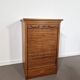 Vintage oak tambour cabinet | 1940s
