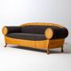 Geometric Art Nouveau sofa, Sweden 1920s