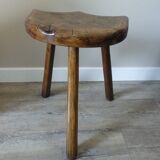 Cowhide tripod stool