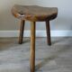Cowhide tripod stool