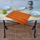 Table en marbre avec piétement en fonte de fer Lafa Aurillac France, 120 cm