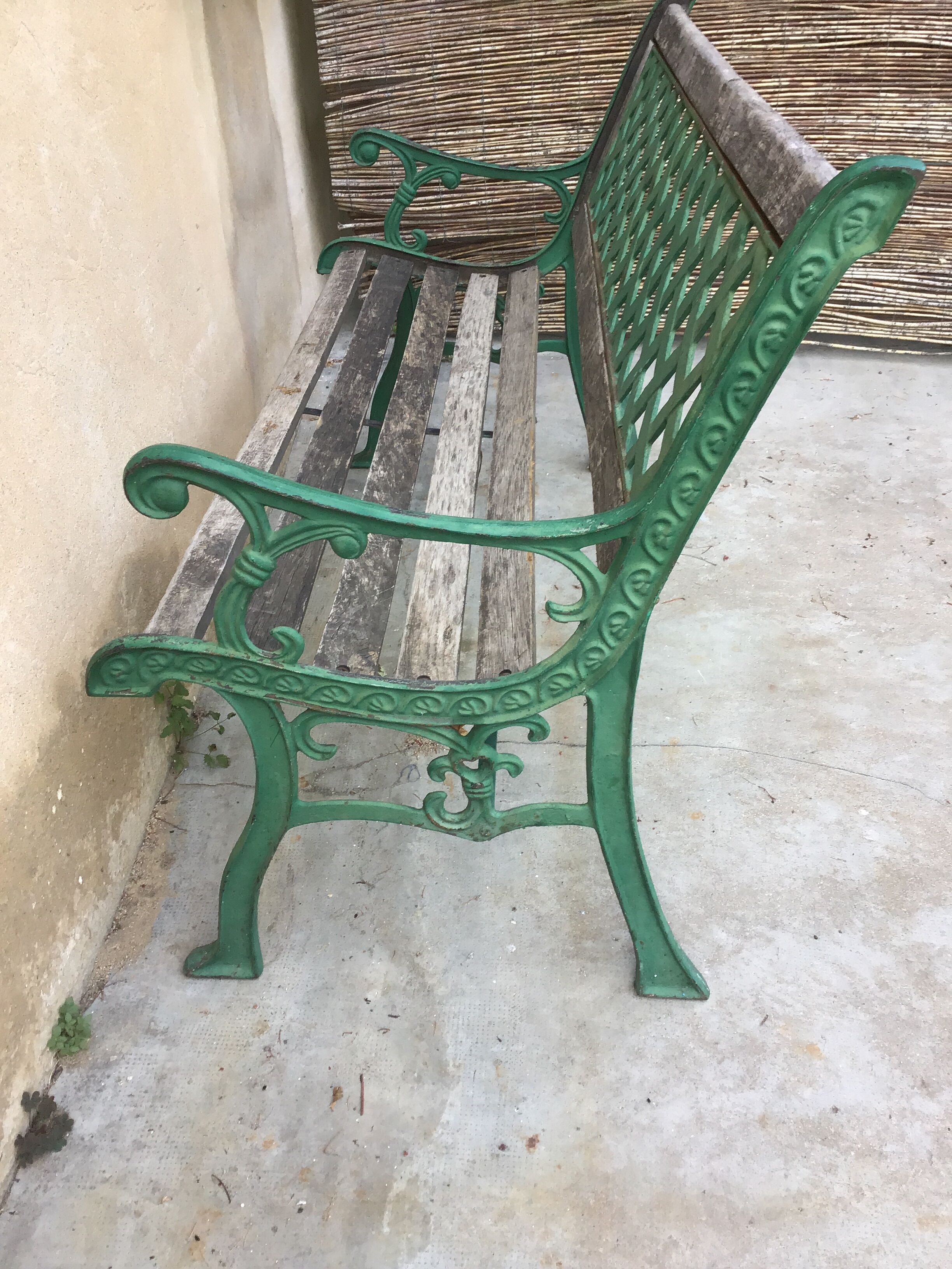 Cast iron garden bench