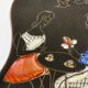 Enamelled ceramic plate lovers Hubert Bequet, 50s