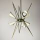 Metal chandelier mid-century modernist by Stilnovo, 1970s