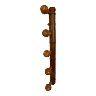 Coat rack hook in natural wood late 19th century