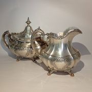 Reed & Barton Solid Sterling Silver Sugar Bowl & Creamer 790 grams