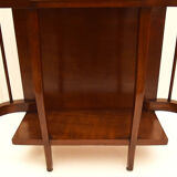 Console en bois de noyer courbé 1940