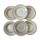 6 assiettes creuses en grès mouchetées Tulowice