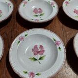 Deep plates series of six Niderviller stoneware, 20th century Cassandre decoration