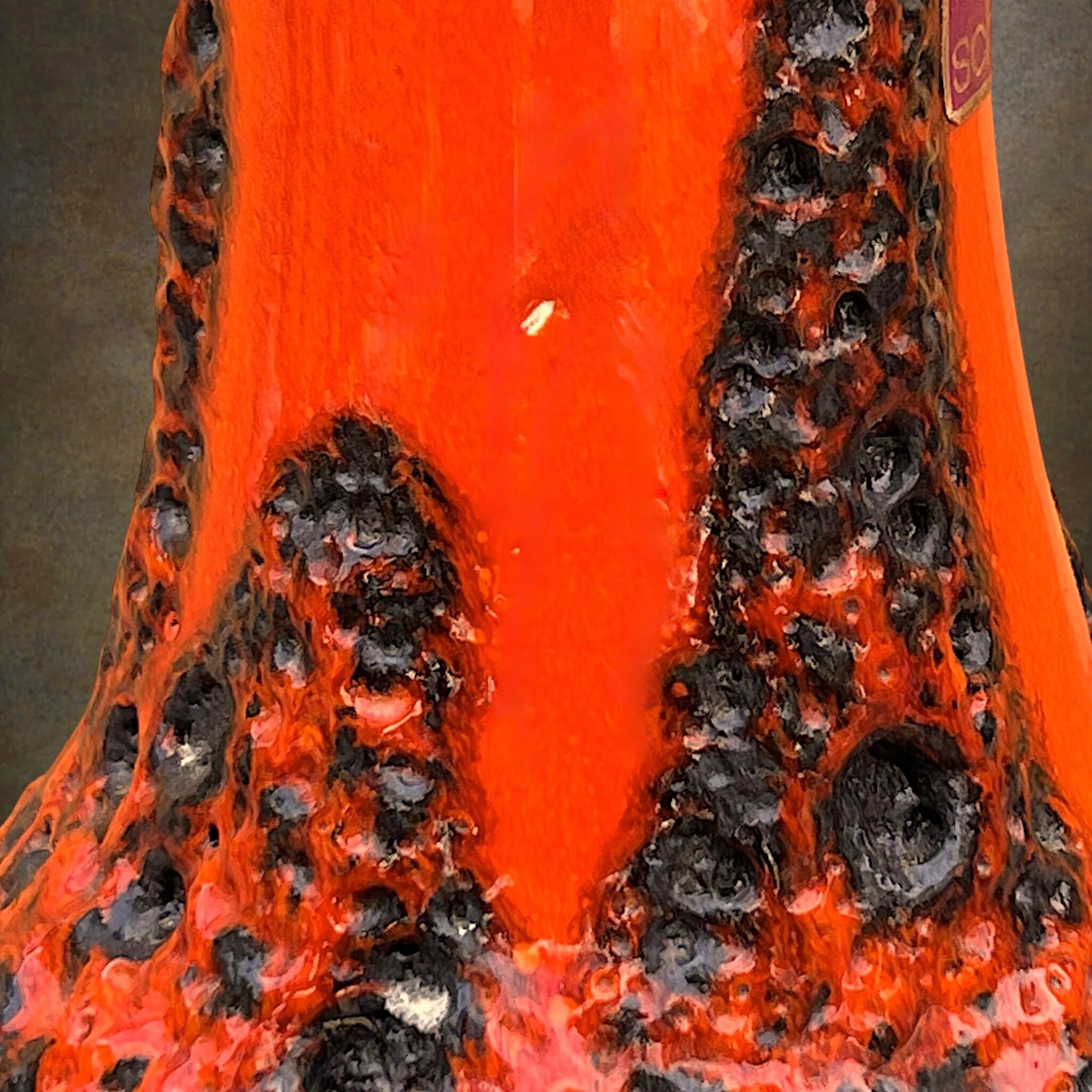 Scheurich Fat Lava vase in red and brown – Model 209-18 – 1970s