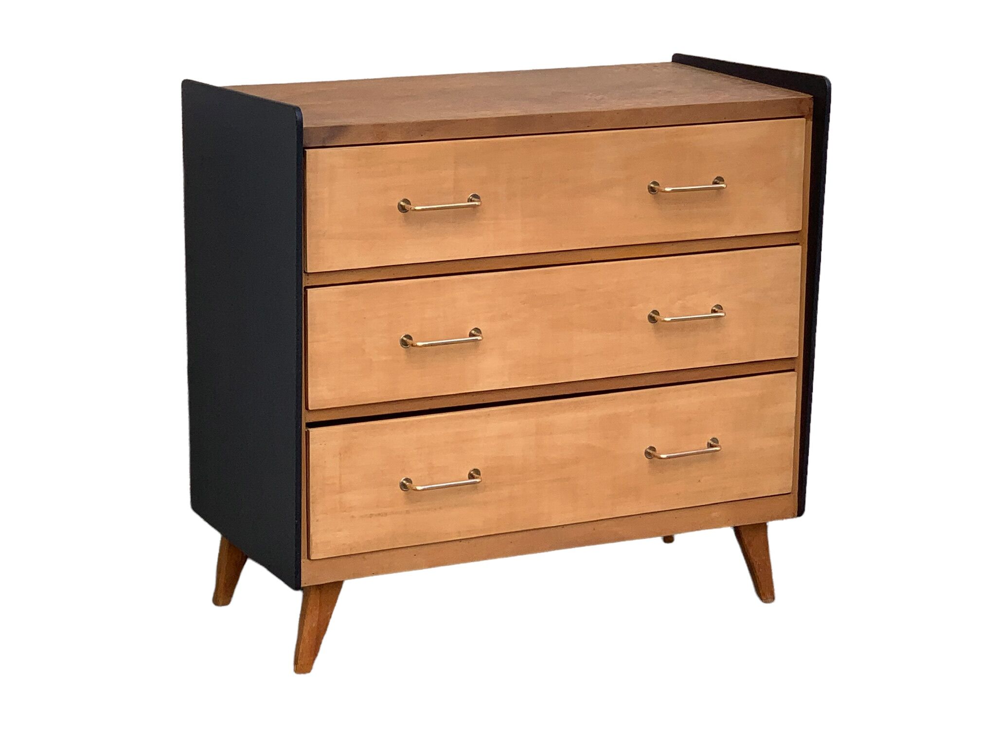 1960 compass foot chest of drawers