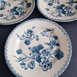 6 assiettes plates en terre de fer Gien modèle Capucines