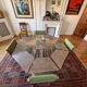 Vintage 1970s glass table + 4 chairs UNIQUE PIECE