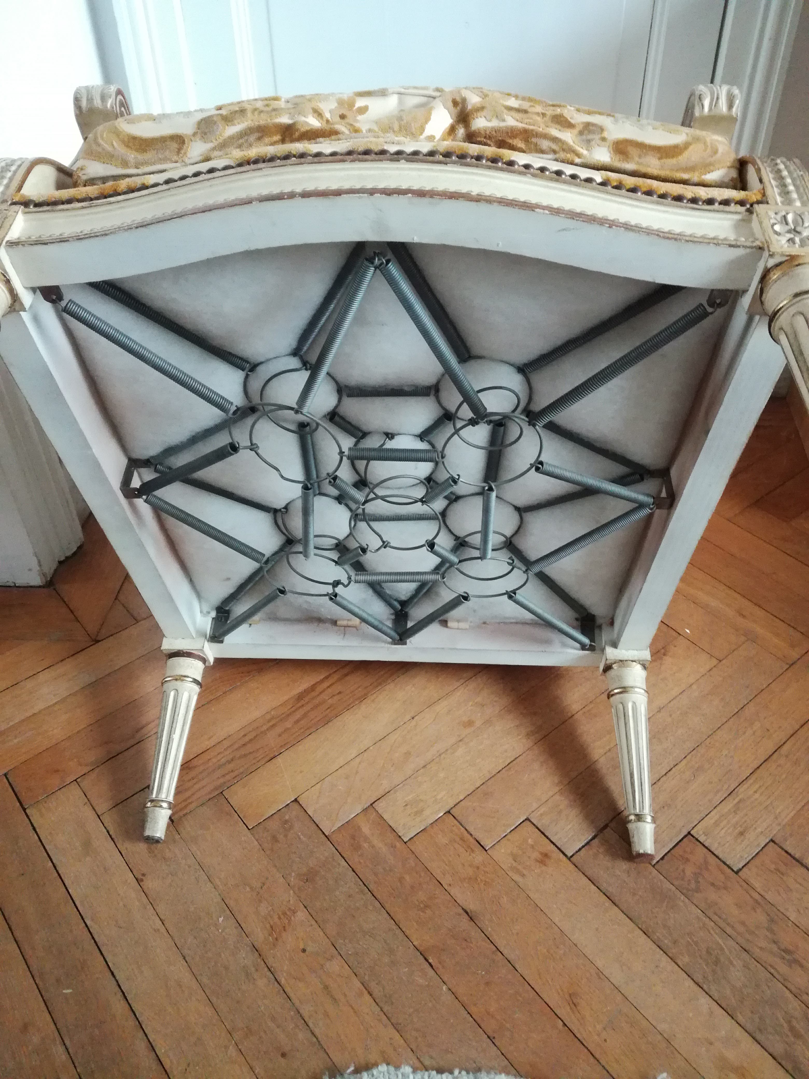 Set of two Louis XVI style armchairs