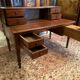 Important stepped office in solid blond oak nineteenth Napoleon III